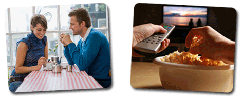 Dine out at your favorite restaurant then settle in