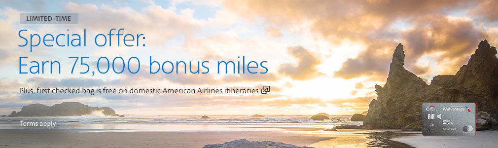 Special offer: Earn 75,000 bonus miles after qualifying purchases. Opens another site in a new window that may not meet accessibility guidelines