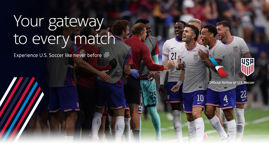 Your gateway to every match. Experience U.S. Soccer like never before. Opens another site in a new window that may not meet accessibility guidelines.