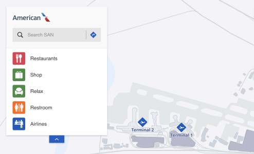 Interactive airport map for SAN
