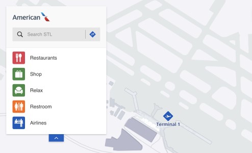 Interactive airport map for STL
