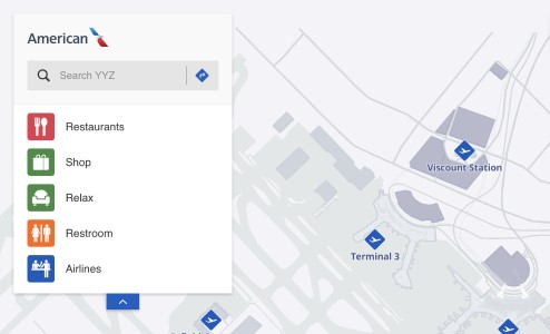 Interactive airport map for YYZ